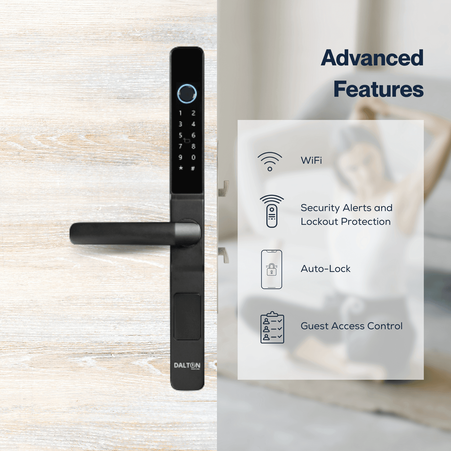 D15 5-in-1 WiFi Sliding Door Lock