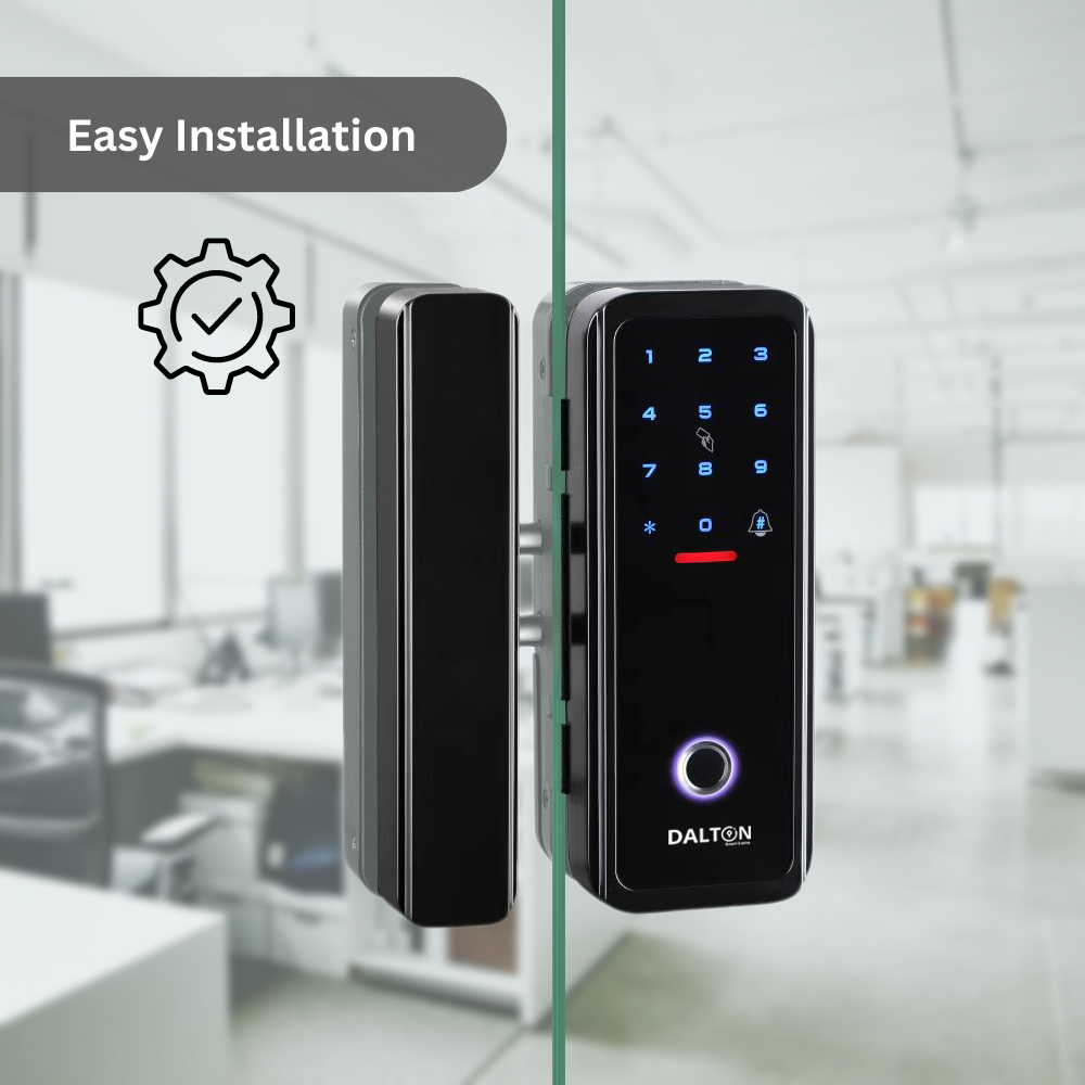easy installation smart lock for glass door