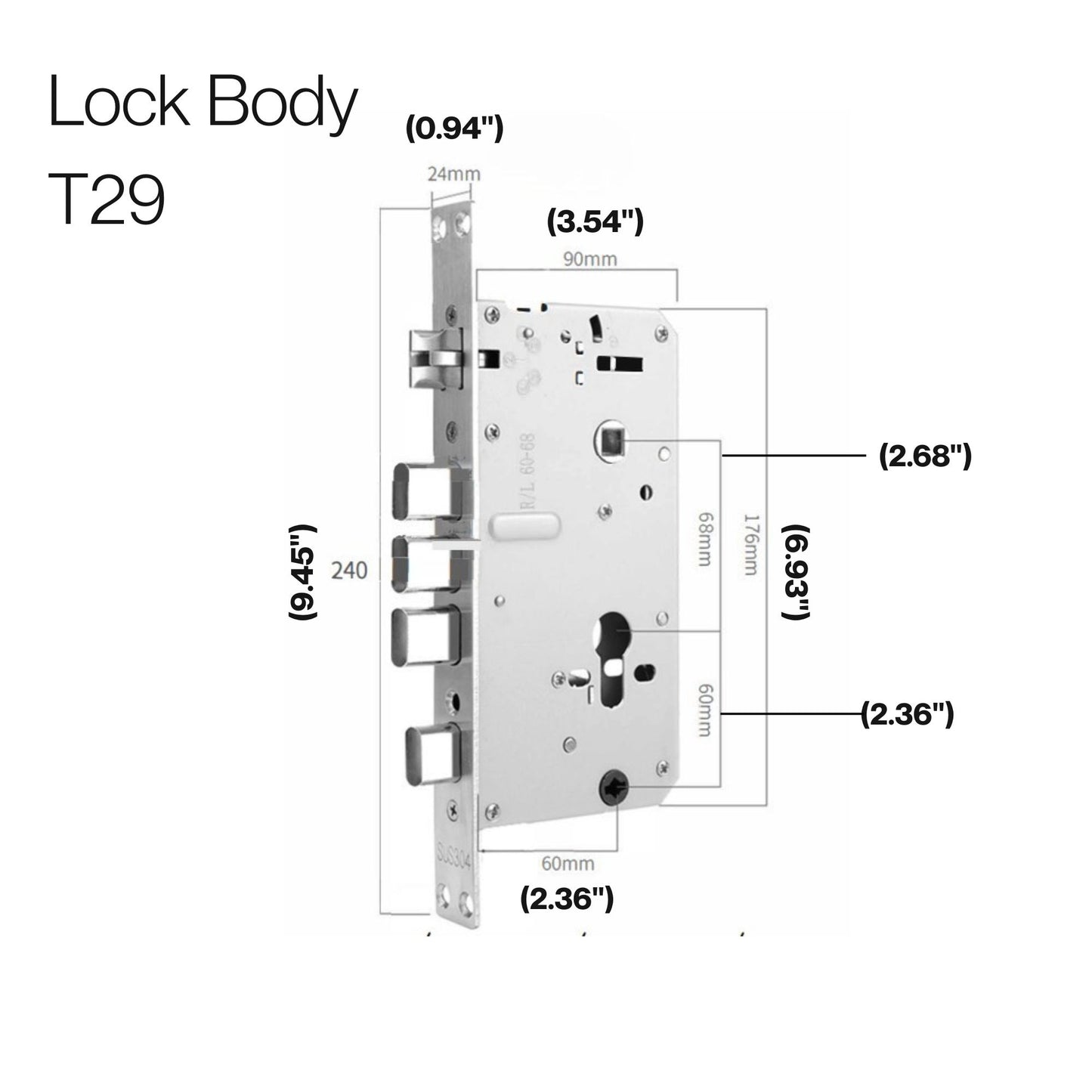 T29 Black WiFi Smart Fingerprint Deadbolt Lock