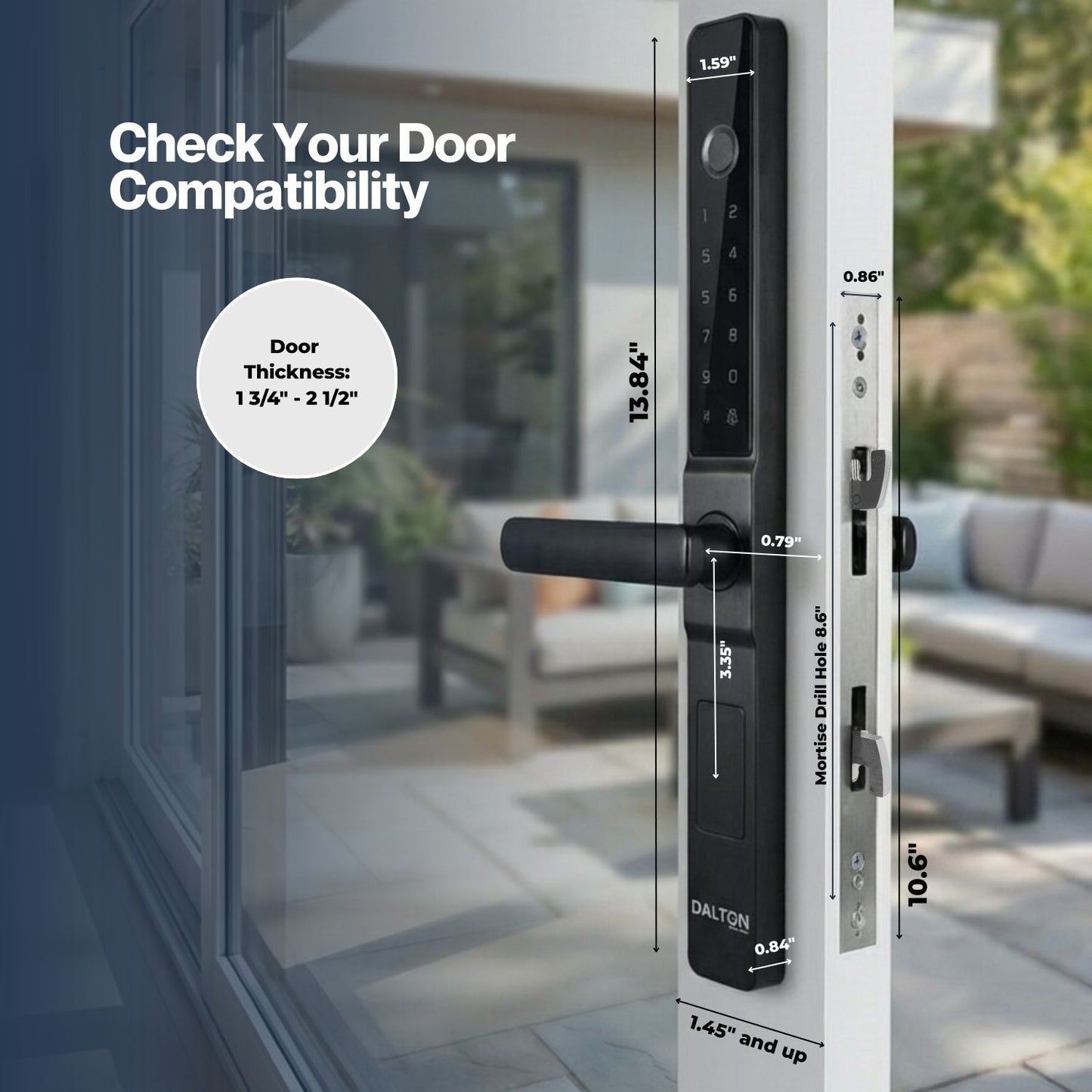 D15 5-in-1 WiFi Sliding Door Lock
