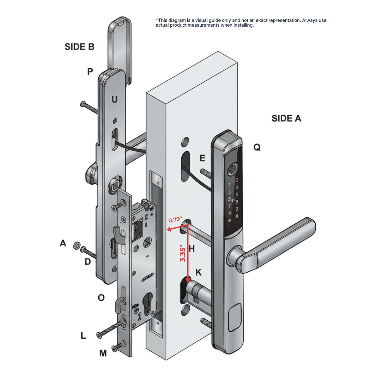 D15 5-in-1 WiFi Sliding Door Lock