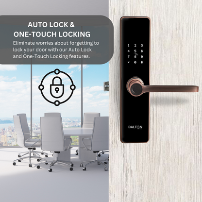 DALTON Smart Locks Smart Lock Bluetooth Keypad Deadbolt Google Home Alexa Copper Finish- D0315