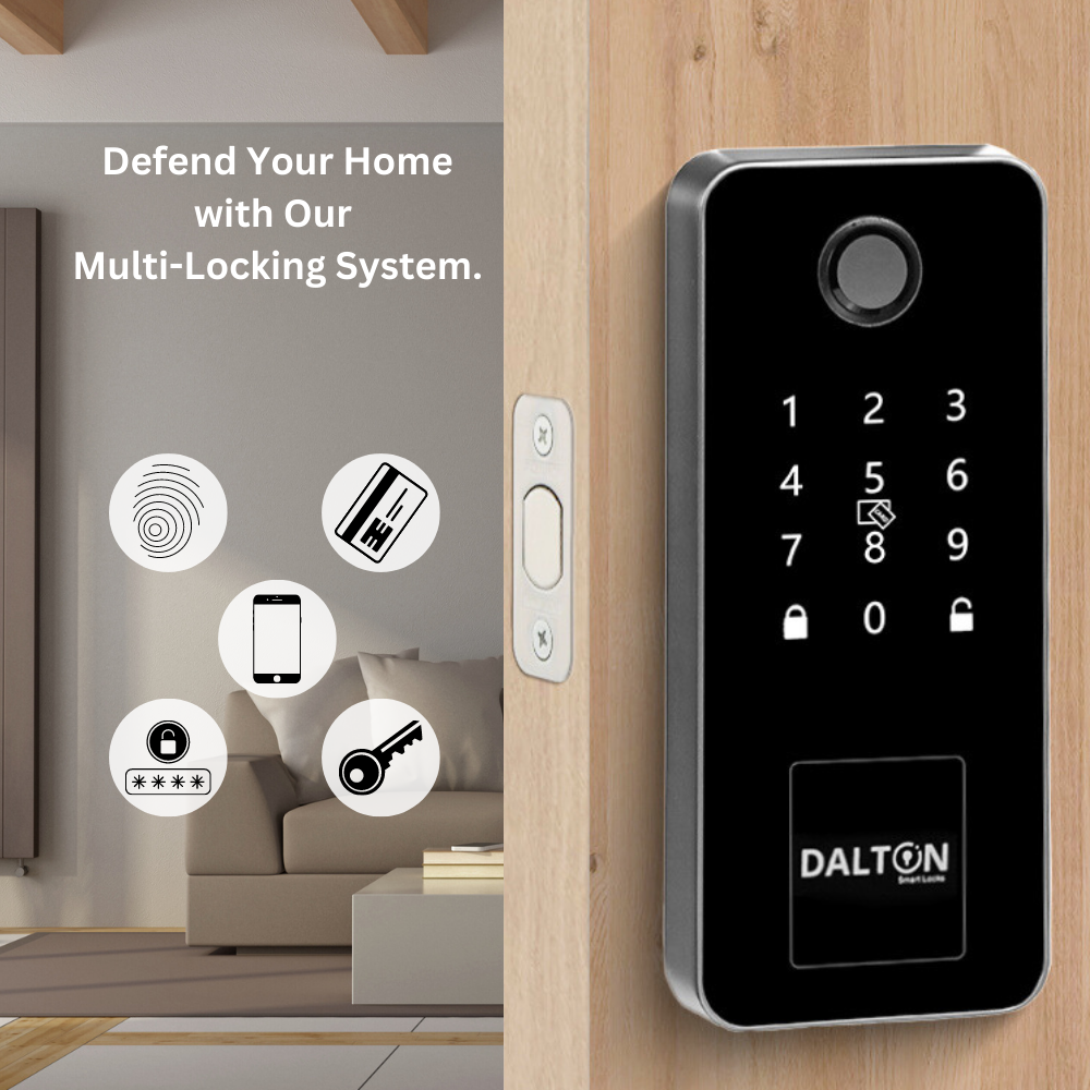 DALTON Smart Locks Smart Life Electronic Lock Fingerprint Bluetooth Deadbolt Nickel- Z0312