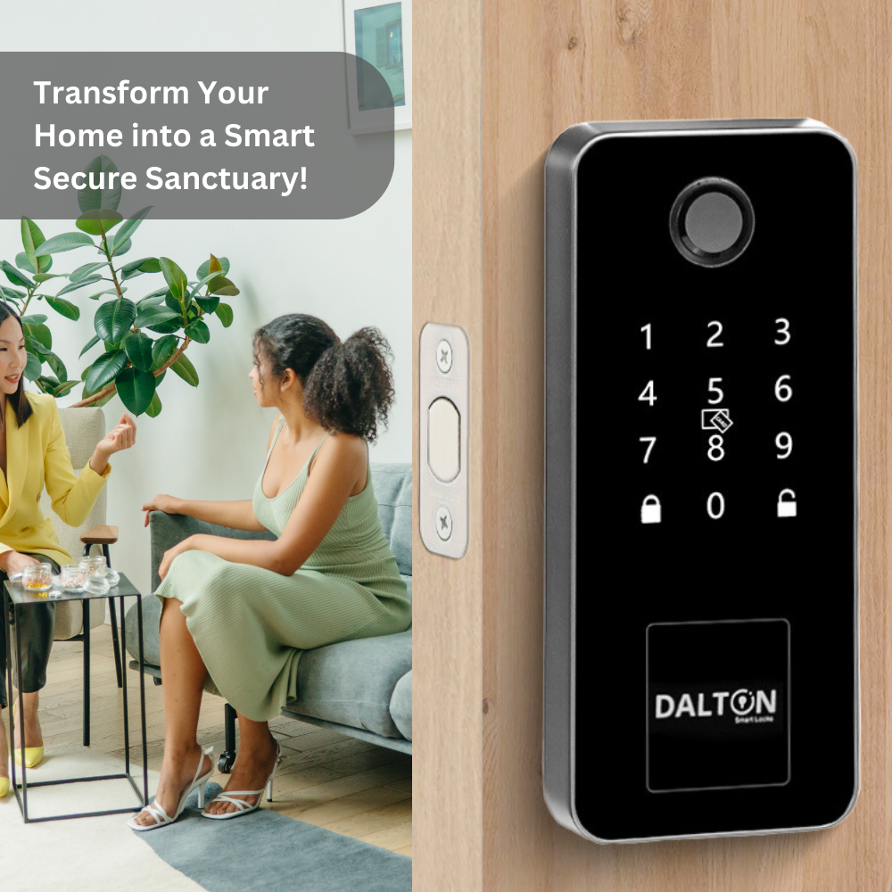 DALTON Smart Locks Smart Life Electronic Lock Fingerprint Bluetooth Deadbolt Nickel- Z0312