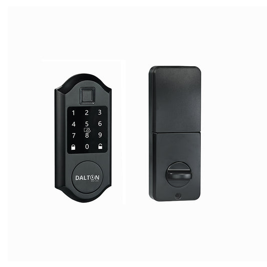 DALTON Smart Locks Smart Life Home Lock Fingerprint Bluetooth Deadbolt 1 3/8 -2 inches Doors Black