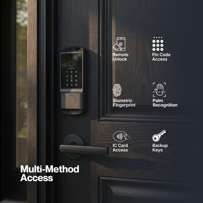 Z10 Smart Door Lock Deadbolt with Palm Recognition & Built-In Camera – Wi-Fi, Fingerprint, PIN, Card, App, Key (USA ONLY)