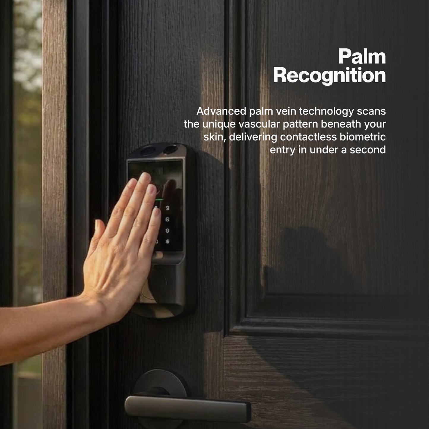Z10 Smart Door Lock Deadbolt with Palm Recognition & Built-In Camera – Wi-Fi, Fingerprint, PIN, Card, App, Key (USA ONLY)
