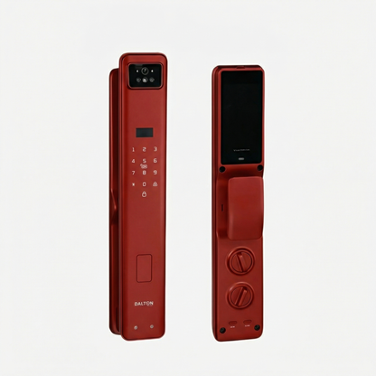 P90 Facial Recognition Smart Deadbolt Lock - Wi-Fi Enabled (Cherry Red)